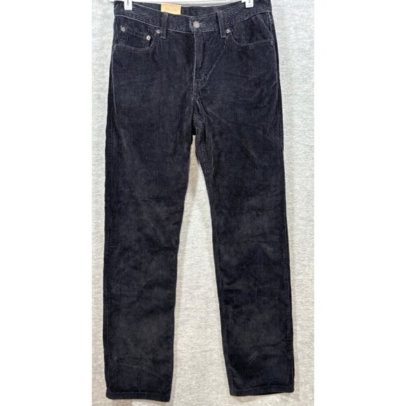 Levi's Women's Corduroy Black Pants 29x30 Casual Straight Winter - Picture 1 of 5